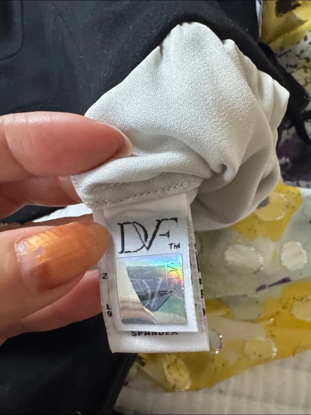 Diane Von Furstenberg BlBodice Yellow and Gray Patterned Skater Dress